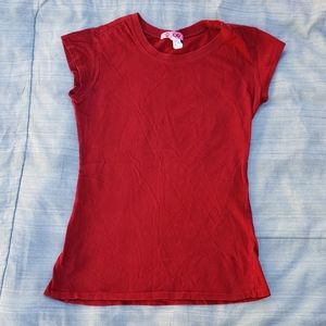 3/$15 Red cotton fitted tee size small
